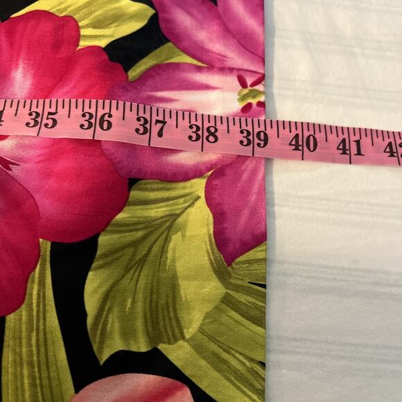 Clues Collection Womens Hawaiian Floral Fit And Flare Dress Size 10 Tropical - Picture 9 of 9